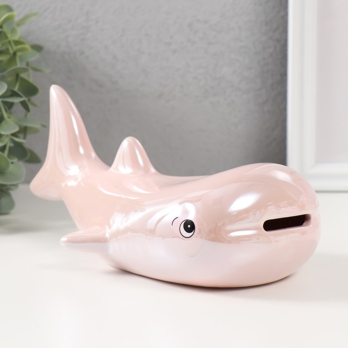 Копилка керамика Копилка керамика "Кит" перламутр 21,5х10,5х10,5 см