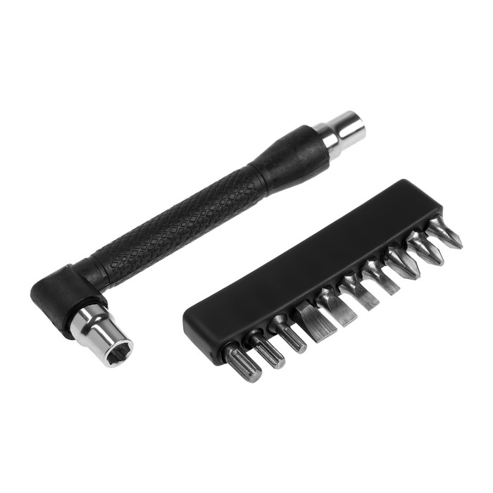 Вороток-отвертка с набором бит ЛОМ, Г-образный, 11 предметов Вороток-отвертка с набором бит ЛОМ, Г-образный, 11 предметов