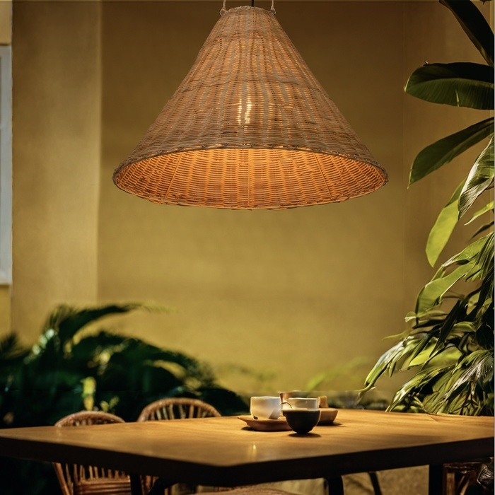 Светильник потолочный из ротанга Светильник потолочный из ротанга "Ангга" 1х120Вт, Е27, 40х60х60 см