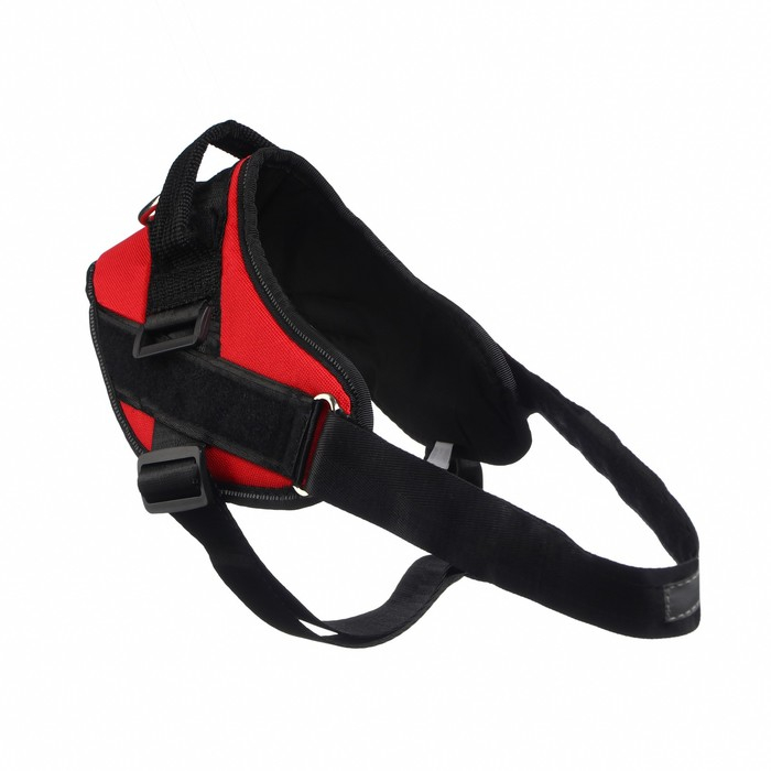 Шлейка К9 мягкая светоотражающая, размер M, ОГ 55-65 см, вес 11-20 кг, красная Шлейка К9 мягкая светоотражающая, размер M, ОГ 55-65 см, вес 11-20 кг, красная