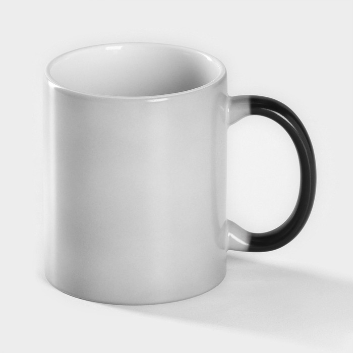 Кружка - хамелеон керамическая Доляна, 320 мл, цвет чёрный Кружка - хамелеон керамическая Доляна, 320 мл, цвет чёрный