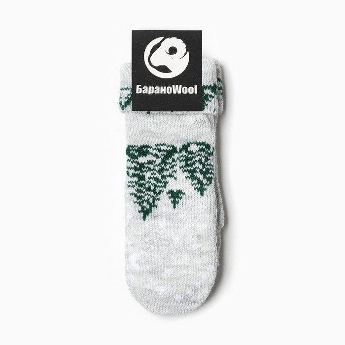 Варежки женские, цвет серый, размер 18 Варежки женские, цвет серый, размер 18