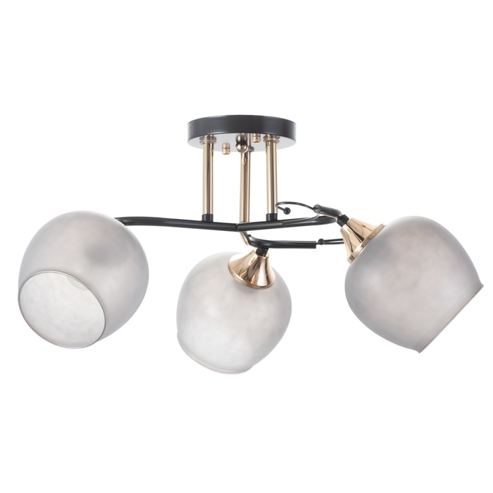 Люстра Люстра "Акапулько" 3х60Вт Е27 Коричневый, золото 52х52х24см