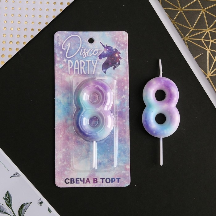 Свеча для торта, цифра «8», 5,5 х 8 см Свеча для торта, цифра «8», 5,5 х 8 см
