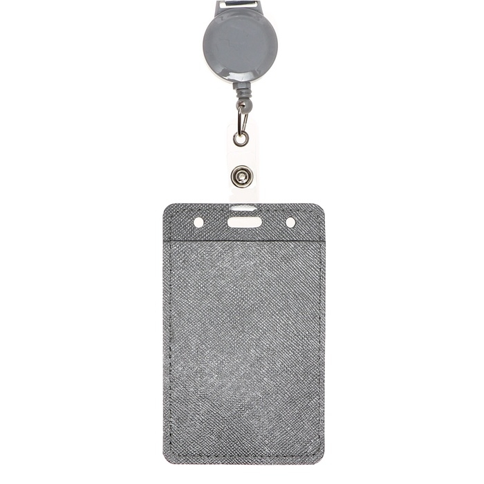 Бейдж-карман вертикальный кожзам, внешний 110x68мм, внутренний 85x54мм, лента 80x1,2см, серый. Бейдж-карман вертикальный кожзам, внешний 110x68мм, внутренний 85x54мм, лента 80x1,2см, серый.