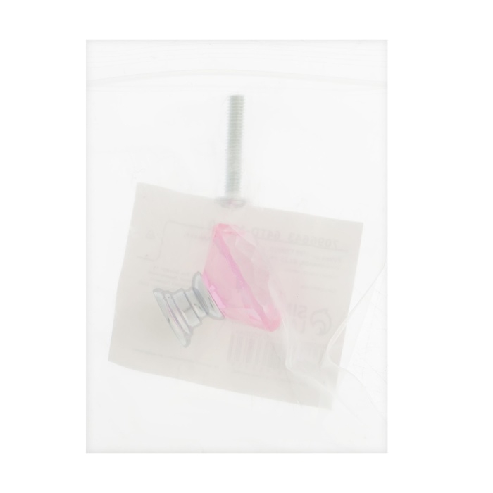 Ручка кнопка CAPPIO, цвет розовый Ручка кнопка CAPPIO, цвет розовый "Алмаз", стеклянная, d=25 мм