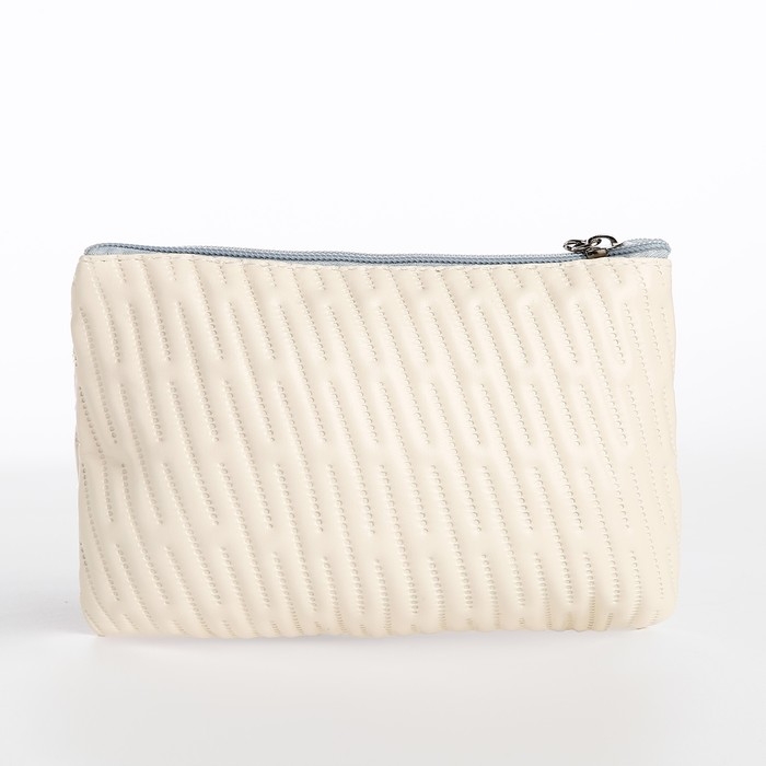 Косметичка на молнии, цвет бежевый