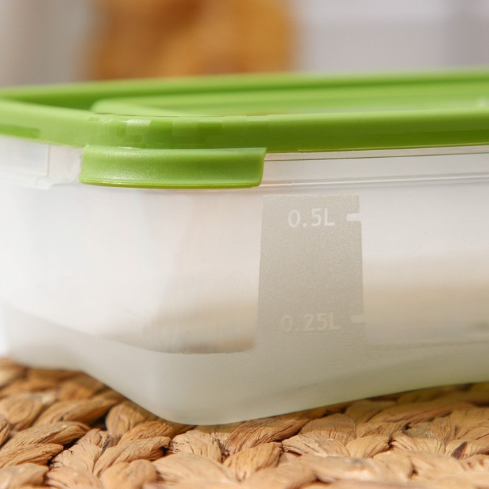 Набор контейнеров пищевых «Каскад», 700 мл, 3 шт, прозрачный, крышка микс Набор контейнеров пищевых «Каскад», 700 мл, 3 шт, прозрачный, крышка микс