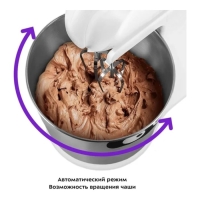 Миксер Kitfort КТ-3446, ручной, 150 Вт, 3 л, 5 скоростей, белый
