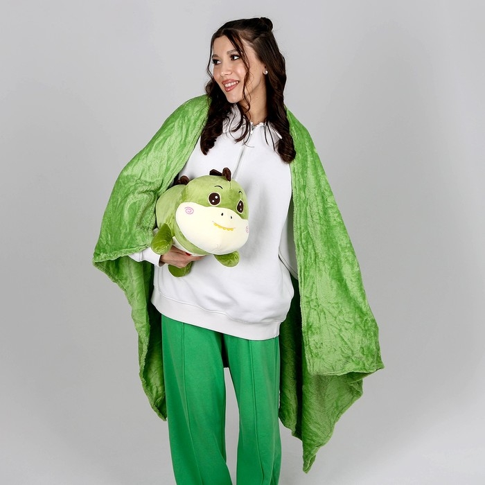 Мягкая игрушка «Дино», с пледом, 55 см Мягкая игрушка «Дино», с пледом, 55 см