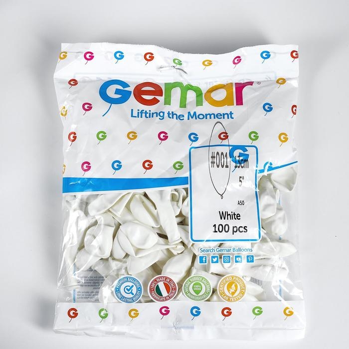 Шар латексный 5 Шар латексный 5", пастель, водяные бомбочки, набор 100 шт., цвет белый