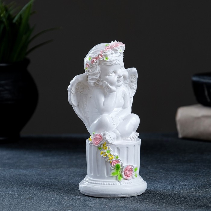 Фигура  Фигура "Ангелочек на подставке" 5х5х15см