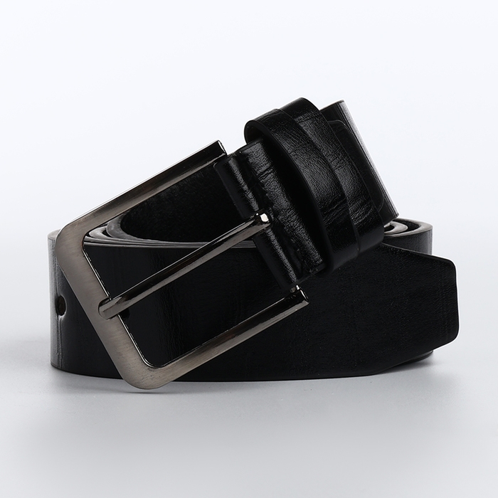 Ремень мужской, ширина 4 см, винт, пряжка металл, цвет чёрный Ремень мужской, ширина 4 см, винт, пряжка металл, цвет чёрный