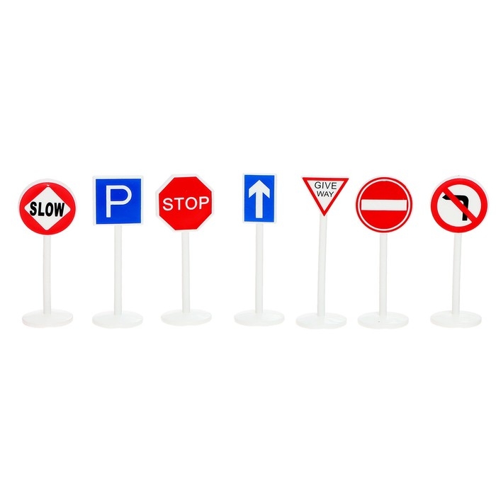 Автотрек «Синяя машинка», работает от батареек, дорожные знаки в комплекте Автотрек «Синяя машинка», работает от батареек, дорожные знаки в комплекте