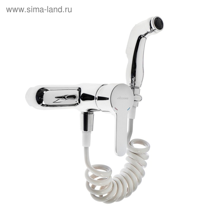 Смеситель Accoona A3167, однорычажный, с гигиенической лейкой, силумин, хром Смеситель Accoona A3167, однорычажный, с гигиенической лейкой, силумин, хром