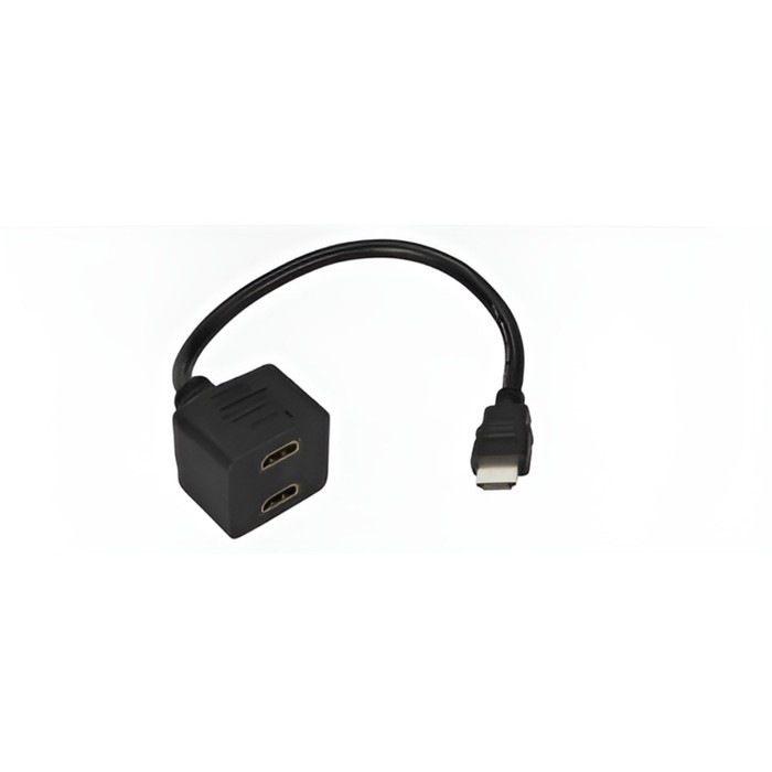 Переходник REXANT  HDMI (m) - 2xHDMI (f), черный Переходник REXANT  HDMI (m) - 2xHDMI (f), черный