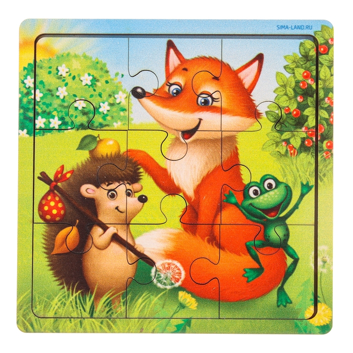 Пазл «Лесные зверята», 9 деталей Пазл «Лесные зверята», 9 деталей