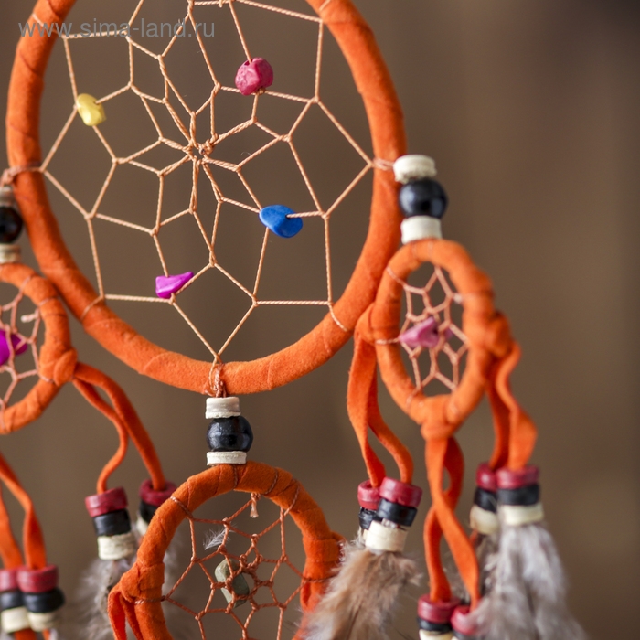 Ловец снов Ловец снов "Пять оранжевых колец" 0,7х15х40 см