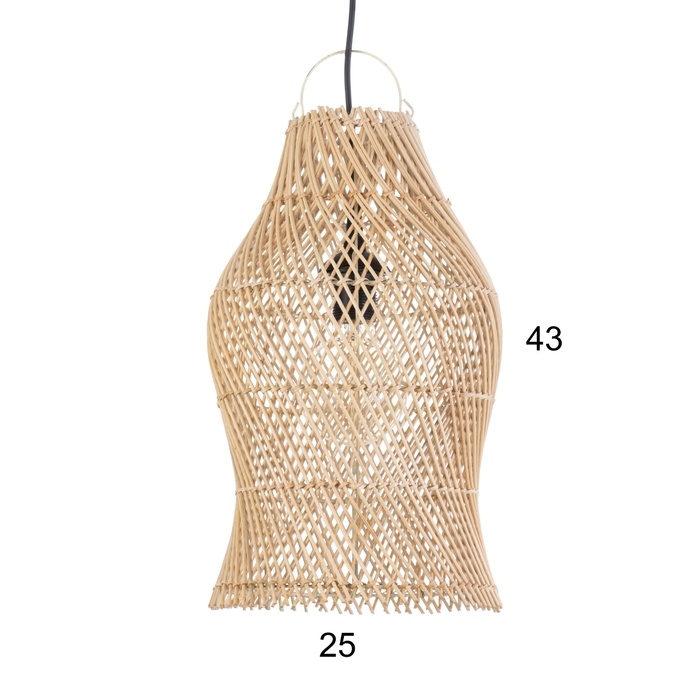 Светильник потолочный из ротанга Светильник потолочный из ротанга "Грация" 1х120Вт, Е27, 26х26х43 см