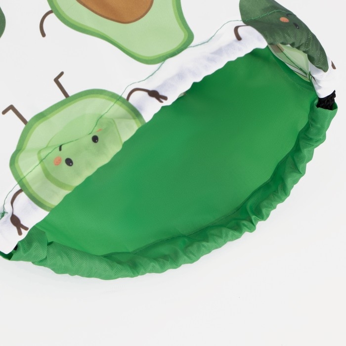 Мешок для обуви на шнурке, цвет белый/зелёный Мешок для обуви на шнурке, цвет белый/зелёный