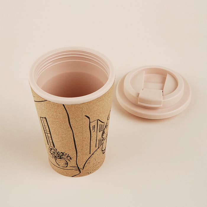 Стакан для кофе с крышкой SL Home «Тира», пробковый, 350 мл, 9,5×9,5×14,5 см, цвет бежевый Стакан для кофе с крышкой SL Home «Тира», пробковый, 350 мл, 9,5×9,5×14,5 см, цвет бежевый