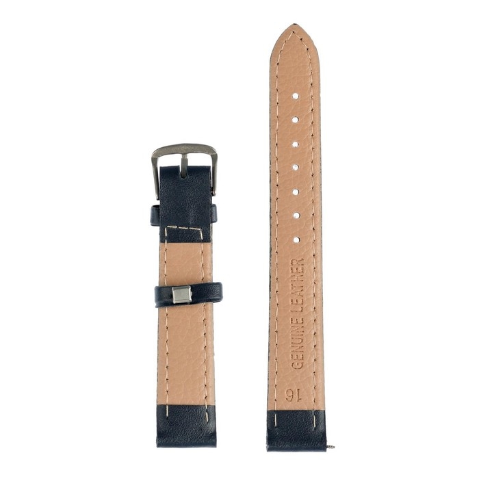 Ремешок для часов Ремешок для часов "Соломон", 16 мм, натуральная кожа, l-20 см, темно-синий