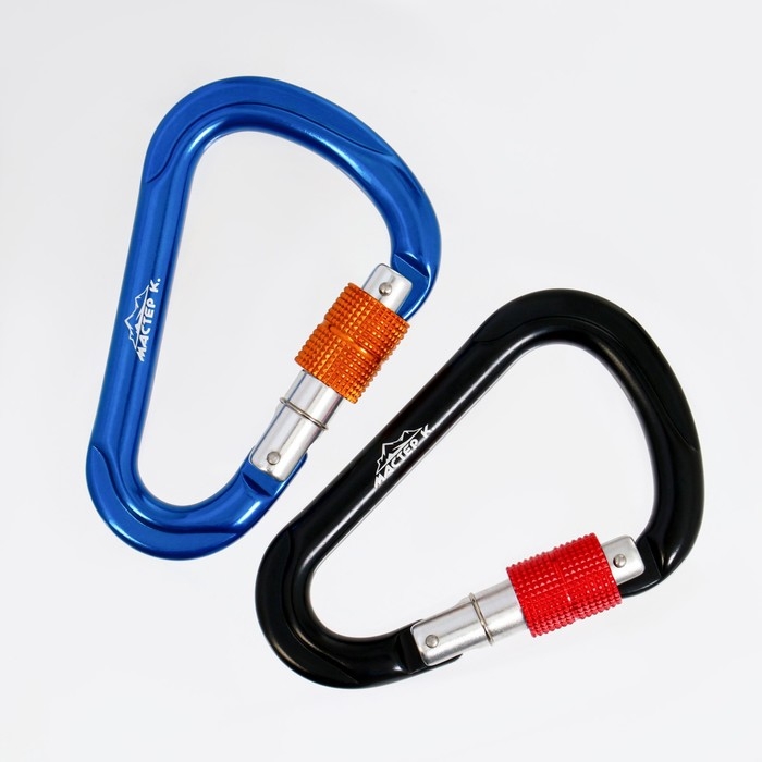 Карабин с муфтой, 11.5 х 7.5 см, 25 КN, микс Карабин с муфтой, 11.5 х 7.5 см, 25 КN, микс