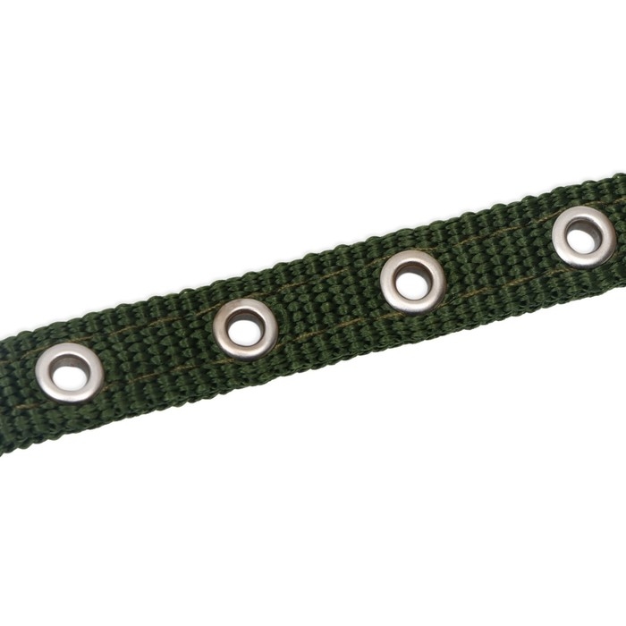 Ошейник Ошейник "Комфорт" комбинированный (полиэстер, иск. кожа) 39 х 1,5 см, ОШ 28-35 см, тёмно-зелёный 609