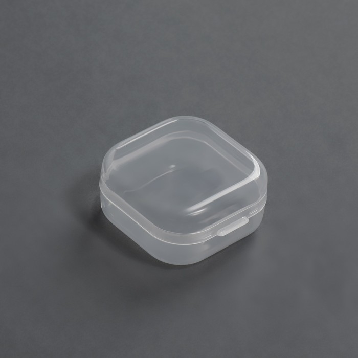 Набор контейнеров для декора, 4 шт, 3,4 × 3,4 × 1,8 см, цвет прозрачный