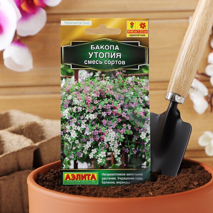 Семена Цветов Бакопа Утопия, смесь сортов ---  (драже в пробирке) Сел. PanAmerican Seed 3 шт Семена Цветов Бакопа Утопия, смесь сортов ---  (драже в пробирке) Сел. PanAmerican Seed 3 шт