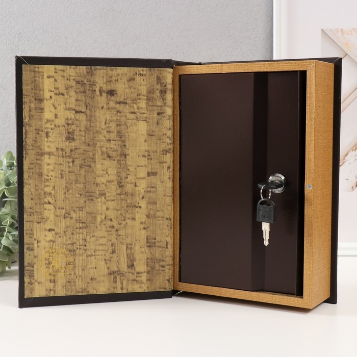 Сейф-книга дерево кожзам Сейф-книга дерево кожзам "Китайский дракон" тиснение, под металл, золото 27х18х7 см