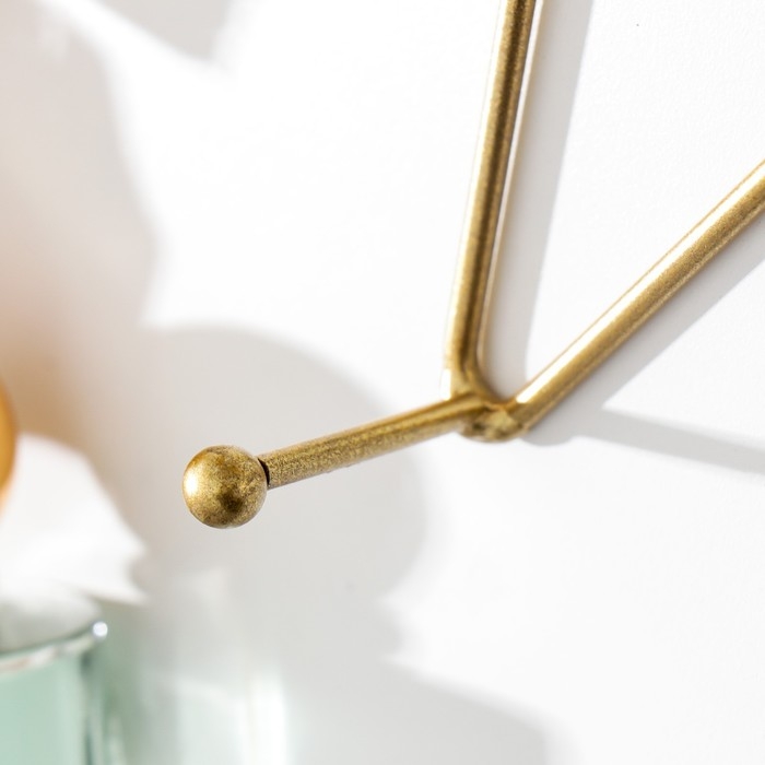 Крючки декоративные металл с полочкой Крючки декоративные металл с полочкой "Золотая звезда" 28х9х28 см