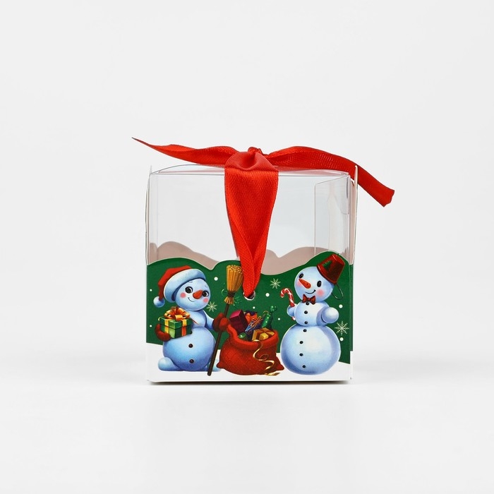 Коробка подарочная новогодняя складная «Дед Мороз», 7 х 7 х 7 см, Новый год Коробка подарочная новогодняя складная «Дед Мороз», 7 х 7 х 7 см, Новый год