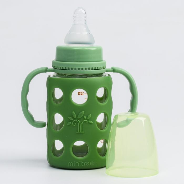 Бутылочка в силиконовом чехле, стекло, классическое горло, +3мес., 120мл., цвет МИКС для мальчика Бутылочка в силиконовом чехле, стекло, классическое горло, +3мес., 120мл., цвет МИКС для мальчика