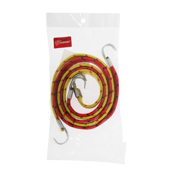 Резинка для крепления багажа TORSO, 80 см, d1.75 мм, металлические крючки, МИКС, набор 2 шт Резинка для крепления багажа TORSO, 80 см, d1.75 мм, металлические крючки, МИКС, набор 2 шт