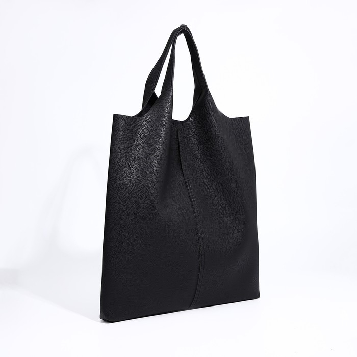 Сумка-шопер женская, TEXTURA, большой размер, цвет чёрный