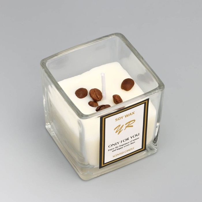 Свеча ароматическая в стакане  Свеча ароматическая в стакане "Soy Wax", шампань