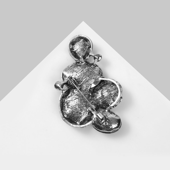 Брошь «Цветы» и кабошоны, цвет фиолетовый в чернёном серебре Брошь «Цветы» и кабошоны, цвет фиолетовый в чернёном серебре