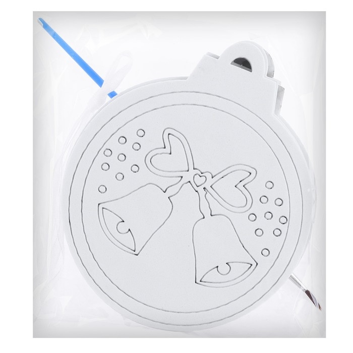 Ёлочное украшение под раскраску «Звон» 4 шт., кисть