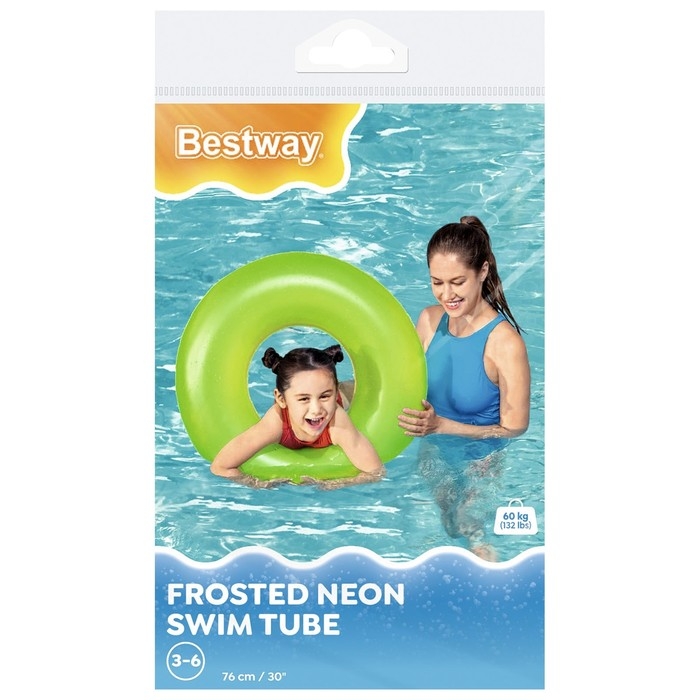 Круг надувной для плавания «Неоновый иней», d=76 см, от 3-6 лет, цвет МИКС, 36024 Bestway Круг надувной для плавания «Неоновый иней», d=76 см, от 3-6 лет, цвет МИКС, 36024 Bestway