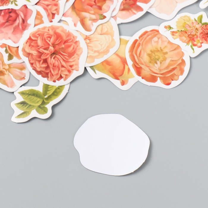Наклейки для творчества Наклейки для творчества "Пионы" набор 46 шт 4,4х4,4х1,1 см