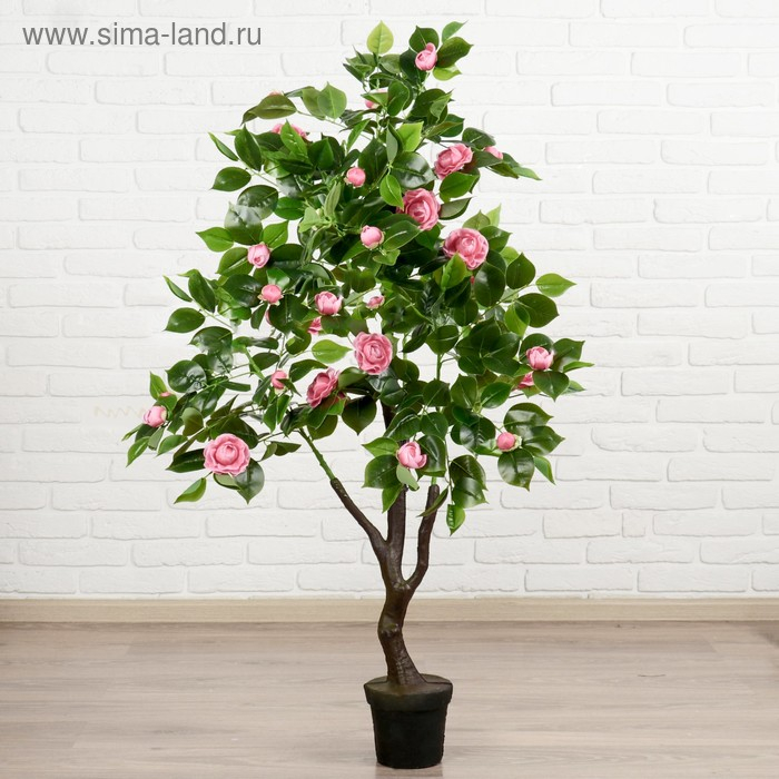 Куст искусственный  Куст искусственный "Роза кустовая" с горшком, 120 см, микс