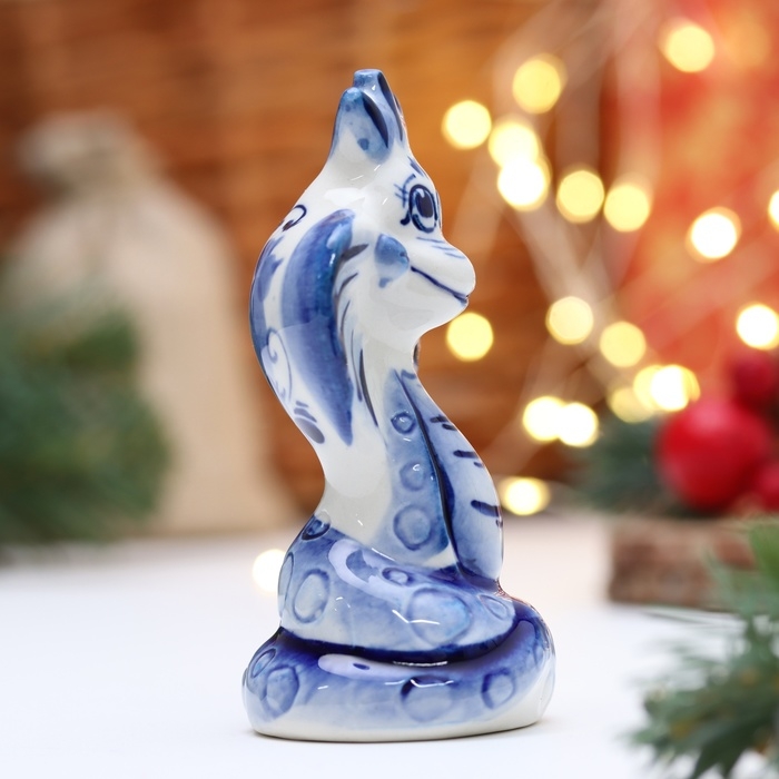 Новый год. Сувенир символ года Новый год. Сувенир символ года "Змея Тутси", гжель