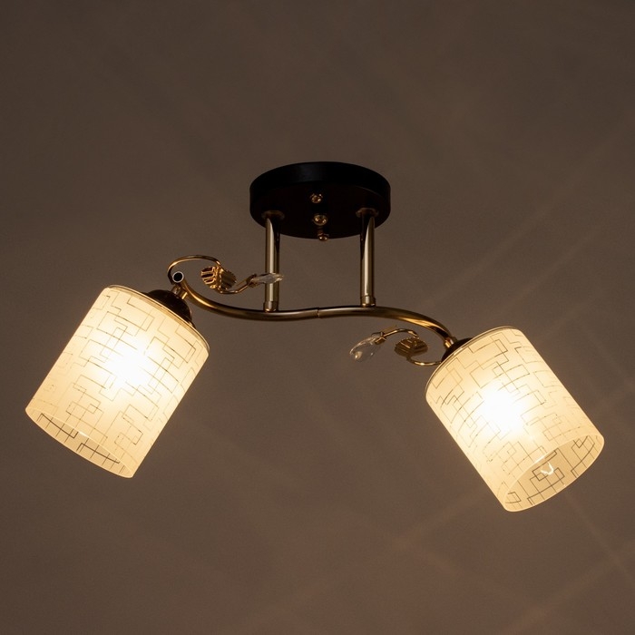 Люстра 1188/2 E27 40Вт золото-черный 48х15х24 см