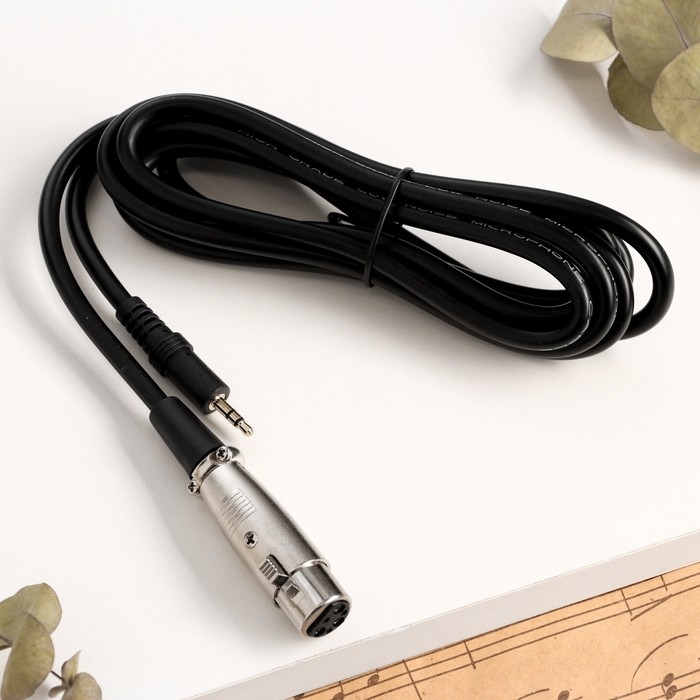 Кабель микрофонный Music Life 2.5 м, XLR-JACK 6.5 мм, двухжильный Кабель микрофонный Music Life 2.5 м, XLR-JACK 6.5 мм, двухжильный