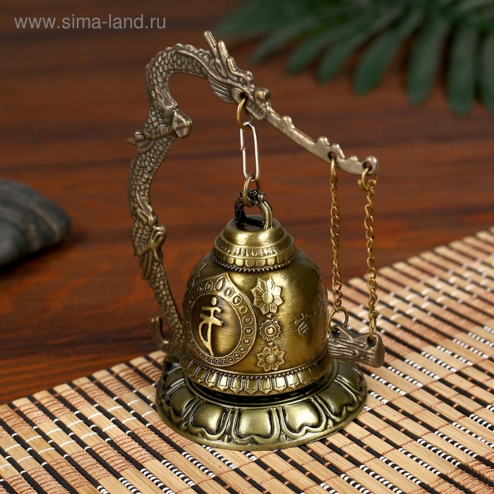 Колокол-гонг металл настольный  Колокол-гонг металл настольный "Будда" d=4,8 см 11,2х9,5х9,5 см