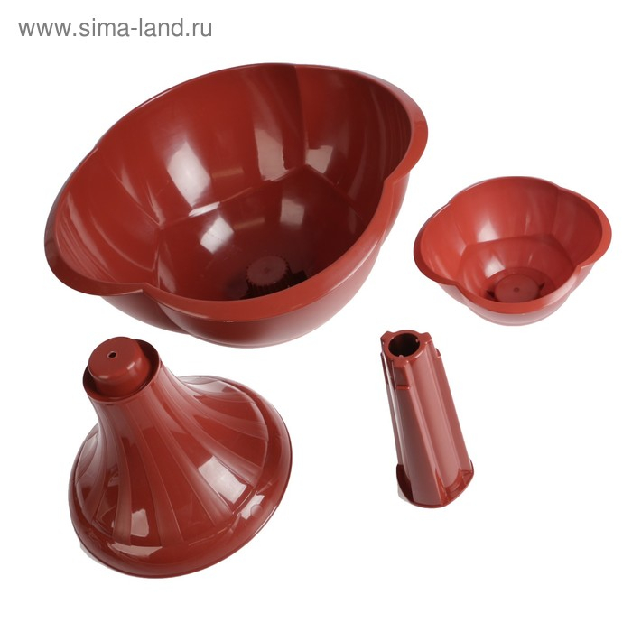 Клумба пластиковая, 2 яруса, d = 27–55 см, h = 60 см, коричневая, «Водопад» Клумба пластиковая, 2 яруса, d = 27–55 см, h = 60 см, коричневая, «Водопад»