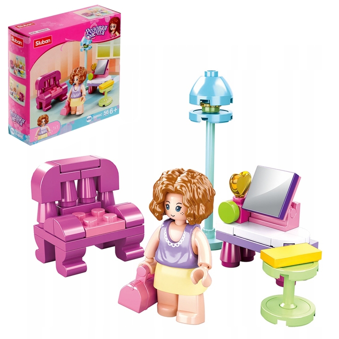 Конструктор Розовая мечта &laquo;Дамская комната&raquo;, 56 деталей