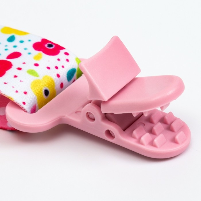 Держатель для соски - пустышки «Цветы», на ленте Держатель для соски - пустышки «Цветы», на ленте