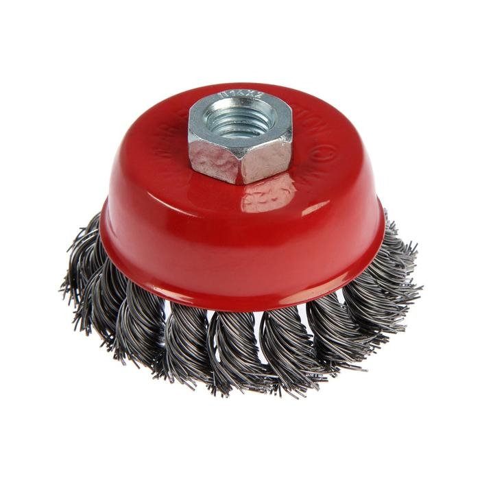 Щетка металлическая для УШМ ЛОМ, крученая проволока,  Щетка металлическая для УШМ ЛОМ, крученая проволока, "чашка", М14, 75 мм